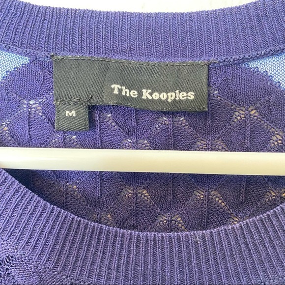 The Kooples Textured Knitted Crew Neck Sweater Navy - Picture 7 of 7
